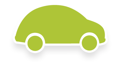 Green icon in the form of a car.