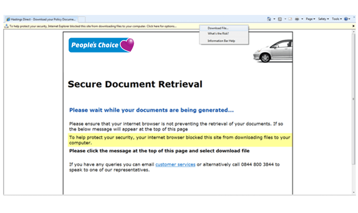 Secure document retrieval